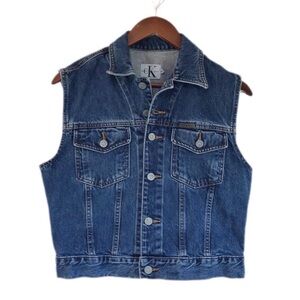Calvin Klein Blue Denim Vest